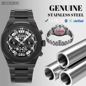 Reloj de Lujo para Hombre, Elegante y Moderno, de Cuarzo, Acero Inoxidable, Cristal de Zafiro, Resistente al Agua 5 Bar, Estilo Ejecutivo, Personalizable - Product Image 1
