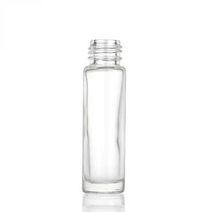 Envase cosmético de lujo Botella de vidrio de aceite esencial de forma cuadrada transparente de 10ml con tapa Bola de rodillo de acero con Servicio Postventa - Product Image 2