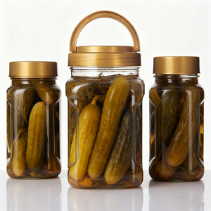 Frasco de Almacenamiento de Plástico Ecológico de Grado Alimenticio de 16 oz con Tapa de Rosca para Galletas, Bocadillos, Comida para Mascotas y Más - Product Image 2