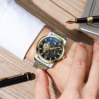 Nouvelle montre automatique de luxe pour homme, étanche, en acier inoxydable, avec phases de lune, lumineuse, mécanique, pour affaires et mode