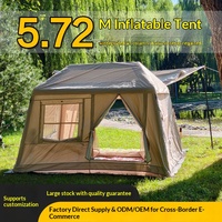 Tente de toit gonflable 5,7 m² Imperméable auvent de camping Quatre saisons Chaud Tissu Oxford Colonne d'air Entièrement automatique Rapide