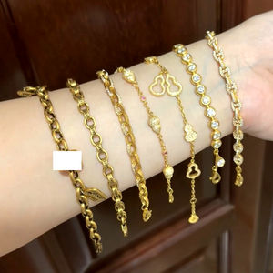 สร้อยข้อมือทองคำ14K สร้อยข้อมือ925สำหรับเด็กผู้หญิง pulseras de puedra picada pulseras Y brazaletes de diamantes joyas Plata - Product Image 1