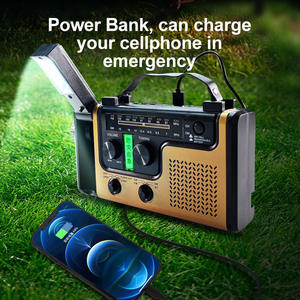 Multi Band AM FM SW Portable Radio <b>Solar</b> Hand Crank Power LED Light Multi Power Source <b>Foldable</b> Lamp <b>Panel</b> Outdoor Camping - Product Image 2