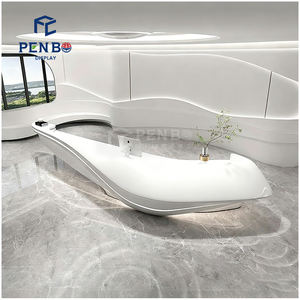 Mostrador de Recepción de Mármol Resistente a los Arañazos, Mostrador de Caja para Salón de Belleza, Mostrador de Recepción Personalizado para Spa, Salón de Uñas y Salón de Belleza - Product Image 2