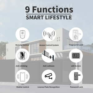 JHR Conception de <span class=keywords><strong>portail</strong></span> coulissant pour allée principale moderne <span class=keywords><strong>3M</strong></span> Panneau de <span class=keywords><strong>portail</strong></span> en aluminium Porte automatique en aluminium <span class=keywords><strong>Prix</strong></span> pour résidentiel - Product Image 6