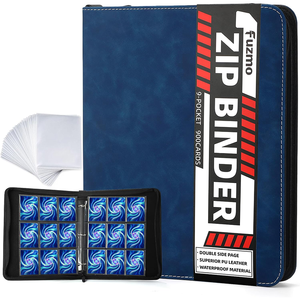 Classeur de collection de cartes à collectionner en PU, impression personnalisée, pour cartes de jeu premium, avec 9 pochettes - Product Image 1