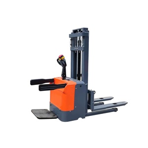 Gerbeur électrique à palettes, longueur de fourche 1500 mm, mât à deux étages, pneus pleins, propulsion arrière, utilisation debout, usage intérieur - Product Image 6