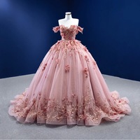 Robes de Quinceañera NDB10052, col en V, épaules dénudées, sans manches, dos nu, en mousseline de soie, dentelle, appliques en dentelle, jupe bouffante