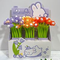 Nouveaux stylos à bille à encre gel de style coréen créatif en forme de fleur neutre mignon coloré petit stylo à bille à encre gel en gros non effaçable