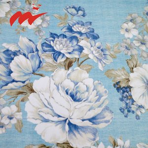 Elegante elegante 125gsm fiore peonia 4 vie tratto Plain tessuto in poliestere digitale stampato floreale tessuto per uomo donna abbigliamento - Product Image 1