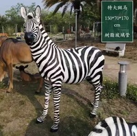 Nouvelles statues d'animaux grandeur nature en fibre de verre sur le thème du safari 2026 : zèbre, hippopotame, éléphant, gorille, chameau, ours polaire pour fêtes