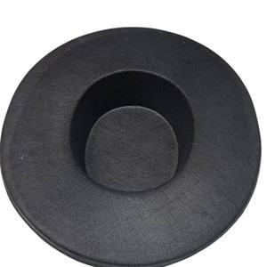 Elegante Sombrero Fedora Negro <span class=keywords><strong>de</strong></span> Ala Plana, Sombrero Clásico <span class=keywords><strong>de</strong></span> Caballero para Disfraces y Ocasiones Formales - Product Image 4