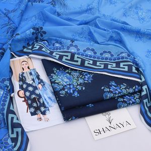 ชุดส่าหรีผ้าลอนพิมพ์ลายดิจิทัลสำหรับผู้หญิง Shanaya แบบ 3 ชิ้น ชุดลำลองสำหรับฤดูร้อน สวมใส่สบาย ทรงปกติ เหมาะสำหรับงานปาร์ตี้ - Product Image 2