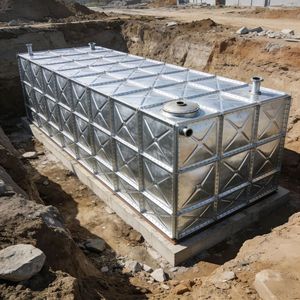 Réservoir d'irrigation en acier galvanisé à chaud <span class=keywords><strong>de</strong></span> 50 000 litres, réservoir d'<span class=keywords><strong>eau</strong></span> galvanisé à chaud pour l'agriculture à grande échelle - Product Image 5