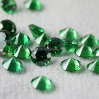 Usine en gros petite taille 1.6-2MM pierres CZ synthétiques coupe ronde couleur verte pierres de zircone cubique pour la fabrication de chaînes