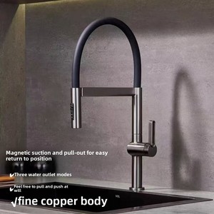 <span class=keywords><strong>Grifo</strong></span> <span class=keywords><strong>de</strong></span> <span class=keywords><strong>Cocina</strong></span> Magnético Giratorio 360 Grados, Flexible y Moderno, <span class=keywords><strong>de</strong></span> Aleación <span class=keywords><strong>de</strong></span> Cobre, 3 Modos <span class=keywords><strong>de</strong></span> Rociado, Acabado PVD, Monomando <span class=keywords><strong>de</strong></span> Agua Fría y Caliente - Product Image 3