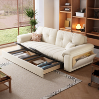 Multifunktionales 2-in-1 Konvertierbares Schlafsofa mit Stauraum und Zierkissen für Apartments