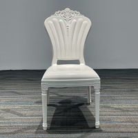 Chaise de salle à manger nordique simple et décontractée, avec dossier en plastique rembourré, pour hôtel, restaurant, banquet, salle privée