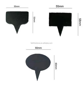 Ensemble de 6 pièces marqueurs à fromage en <span class=keywords><strong>ardoise</strong></span> noire naturelle étiquettes étiquettes écologiques <span class=keywords><strong>craie</strong></span> d'écriture en gros pour fête dîner mariage - Product Image 6
