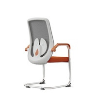 Chaise de bureau ergonomique pivotante confortable, chaise d'ordinateur, siège de maison pour longues périodes, conférence, réception, dossier incurvé en maille, fixe