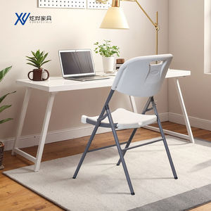 सफेद प्लास्टिक तह कुर्सी आउटडोर शिविर कार्यक्रम पार्टी खाने के लिए भोजन कुर्सी अवकाश - Product Image 6