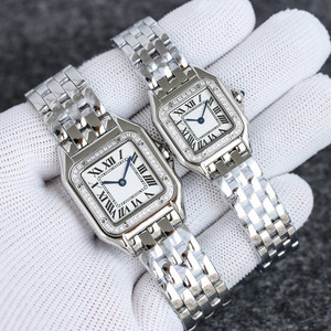 Reloj de pulsera <span class=keywords><strong>para</strong></span> <span class=keywords><strong>mujer</strong></span>, estilo clásico retro, cuadrado, con diamantes incrustados, estilo romano, <span class=keywords><strong>para</strong></span> parejas, con correa de acero <span class=keywords><strong>para</strong></span> hombre. - Product Image 2