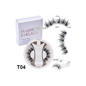 Cils magnétiques synthétiques en gros, fabriqués en usine, réutilisables, aspect naturel doux, <span class=keywords><strong>prix</strong></span> moins cher, kit de faux cils magnétiques faits à la main - Product Image 2