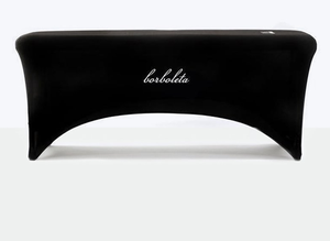 Khăn Trải Bàn Hình Chữ Nhật 6ft Màu Đen, Khăn Trải Bàn Bằng Vải Spandex Co Giãn Được Trang Bị Hở Lưng - Product Image 5