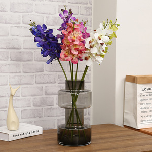 Tige d'<span class=keywords><strong>orchidée</strong></span> <span class=keywords><strong>Vanda</strong></span> artificielle de 70 cm, fleur d'<span class=keywords><strong>orchidée</strong></span> en soie réaliste, fausse <span class=keywords><strong>orchidée</strong></span> thaïlandaise pour la décoration de la maison, des mariages et des fêtes - Product Image 1