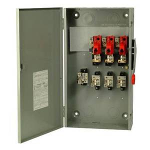 Interruptor de Seguridad Fusible Tipo H de 200A 3PH 600VAC/250VDC 3R - DH364NRK Hecho en EE. UU. - Product Image 1