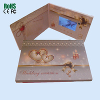 Carte de vœux personnalisable avec écran LCD de 7 pouces, carte d'invitation de mariage, carte cadeau avec design personnalisé pour les mariages et les fêtes