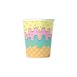 ชุดตกแต่งปาร์ตี้ไอศกรีม DAMAI จานธีมไอศกรีมสำหรับงานวันเกิด จานขนมหวานแบบใช้แล้วทิ้งลายสตรอว์เบอร์รี ผ้าเช็ดปาก ส้อม - Product Image 5