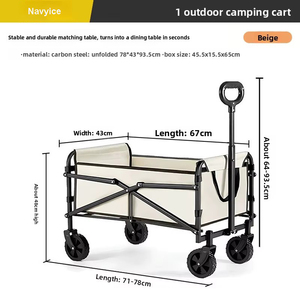 Direct Factory Lightweight Picnic Camping Wagon 100kg Capacity Collapsible Utility Cart 40HQ FCL Fulfillment Wholesale MOQ 500 - Product Image 4
