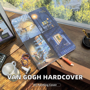 Hardcover <b>A5</b> Thermal Binding Printed Vintage Oil Painting Van Gogh Color Inside Pages <b>Diary</b> Notebook - Product Image 2