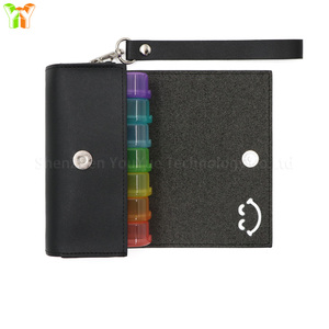 Sevimli hap saklama kutusu torba <span class=keywords><strong>2</strong></span> kez bir gün PU deri hap durumda kadınlar için taşınabilir haftalık hap kutusu kılıfı - Product Image 5