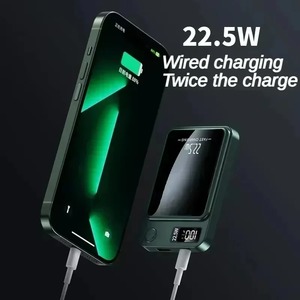 <span class=keywords><strong>Batterie</strong></span> <span class=keywords><strong>externe</strong></span> ultra-fine 5000 mAh 15 W compatible magnétique à charge rapide 22,5 W avec affichage LED et charge rapide – Chargeur portable - Product Image 4
