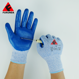 Guantes de seguridad resistentes al corte, guantes de trabajo recubiertos de PU, Nivel 5 - Product Image 4