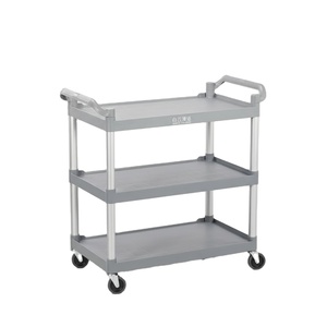 Carrello di Servizio Professionale a 3 Ripiani in Plastica, Robusto, con Ruote, per Ristoranti, Hotel, Ospedali, Cucine, Stoccaggio Baiyun - Product Image 2