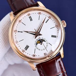 Montre mécanique automatique pour homme de 40 mm en acier inoxydable de haute qualité avec fonction de phase lunaire et miroir saphir, montre de luxe - Product Image 6