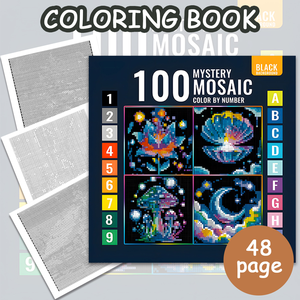 <span class=keywords><strong>Livre</strong></span> de coloriage mosaïque Pixel Mystery pour adultes – 100 motifs uniques en grille, pages à numéros pour colorier, soulagement du stress, relaxation et méditation - Product Image 1