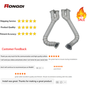 Collecteur d'échappement en acier inoxydable 304 avec finition pare-chaleur pour Porsche <span class=keywords><strong>718</strong></span> GT4 / <span class=keywords><strong>GTS</strong></span> / Spyder <span class=keywords><strong>2020</strong></span>+ sur les tuyaux de liaison d'axe - Product Image 2