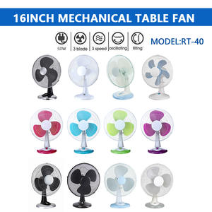 Ventilateur de table silencieux à oscillation large, 3 vitesses, commande par bouton-poussoir bleu, 16 pouces, pour chambre, maison, bureau - Product Image 5