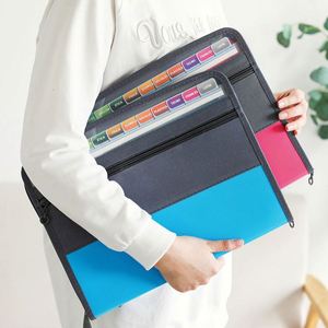 Bills & Coupons <b>File</b> <b>Organizer</b> Portable 13 Pockets Pp+Oxford Labels Accordion Bag Zipper Expandable <b>Folder</b> - Product Image 5