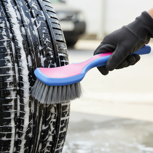 Ensemble de brosses de detailing automobile professionnel TB-K001, 3 pièces, manches longs/moyens/courts, poils ondulés/divisés/finis, poignées contrastées PP+TPR - Product Image 6