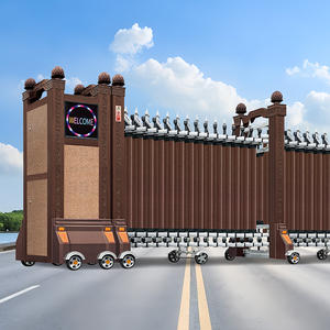 Vente directe portail rétractable automatique portail rétractable extérieur portail rétractable électrique porte rétractable Einziehbares <span class=keywords><strong>Tor</strong></span> - Product Image 4