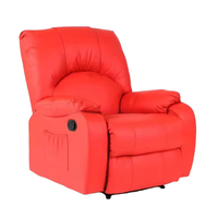 Fauteuil inclinable électrique moderne avec massage, canapé extensible pour home cinéma, structure en bois, cuir synthétique pour salon