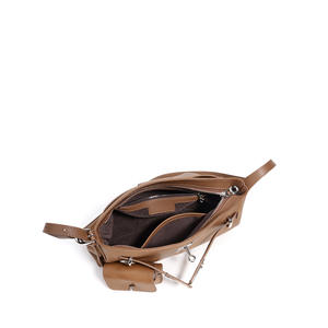 Bolso de Hombro de Moda para Mujer, de Cuero Auténtico, Estilo Vintage, con una Sola Correa, Cierre de Cremallera y Múltiples Bolsillos - Product Image 6