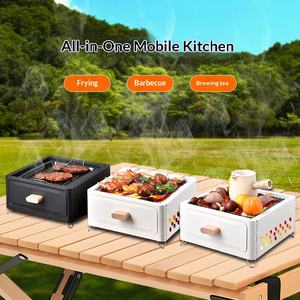 เตาปิ้งย่างไร้ควันอเนกประสงค์สไตล์ญี่ปุ่นทรงสี่เหลี่ยม สำหรับชุดชงชา ทำอาหาร ตั้งแคมป์ ใช้ในบ้าน ลานบ้าน ปิ้งย่างกลางแจ้ง - Product Image 2