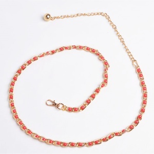 Factory Direct Supply Korean Style Four Seasons Casual Slimming for Women Alloy Pearl Decoration for Skirt <b>Waist</b> <b>Chain</b> Dress - Product Image 4