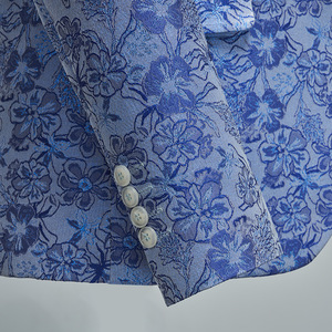 Nuevo Traje de Jacquard para <span class=keywords><strong>Hombre</strong></span>, Traje de Boda, Blazer de un Solo Pecho, Corte Entallado, Pantalones de Pierna Recta y Chaleco, Conjunto de 3 Piezas - Product Image 3